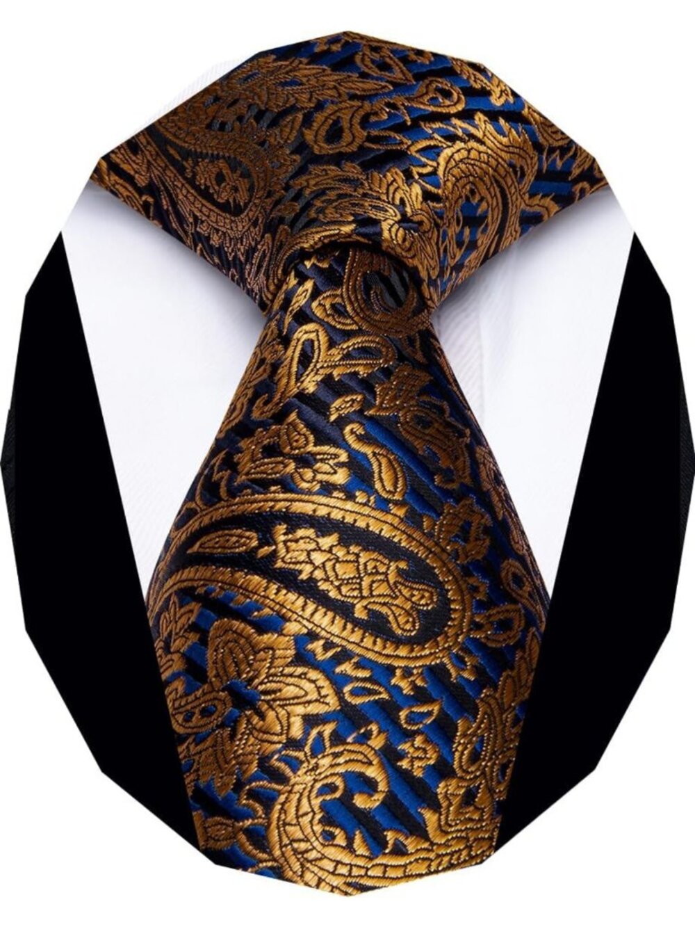 Stylish Paisley Men's Necktie - Woven Silk Floral Tie for Formal Events